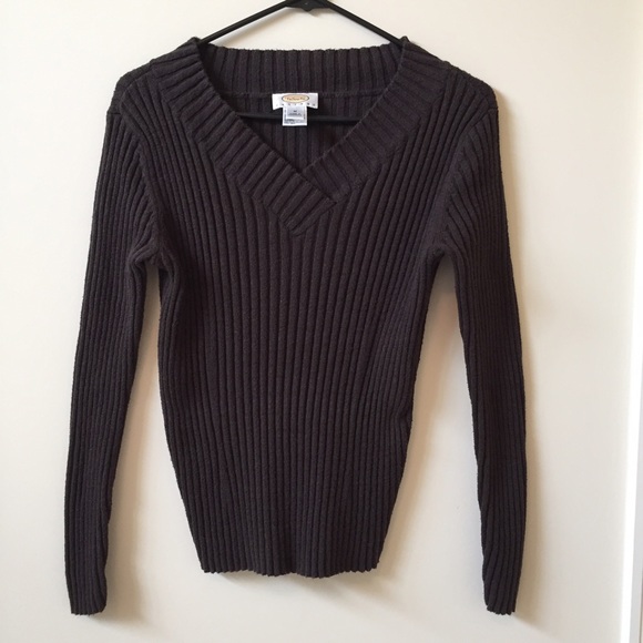 Cute brown ribbed sweater