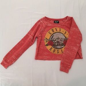 Guns N' Roses long sleeve crop top (forever 21)
