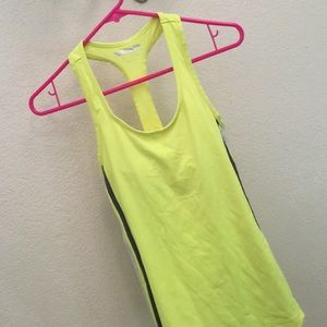 Yellow racerback workout tank