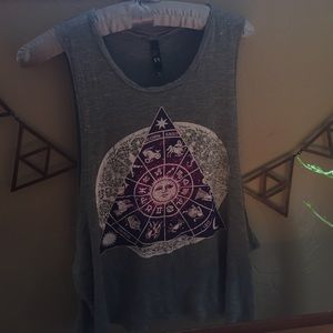 Astrology Sun Grey Tank