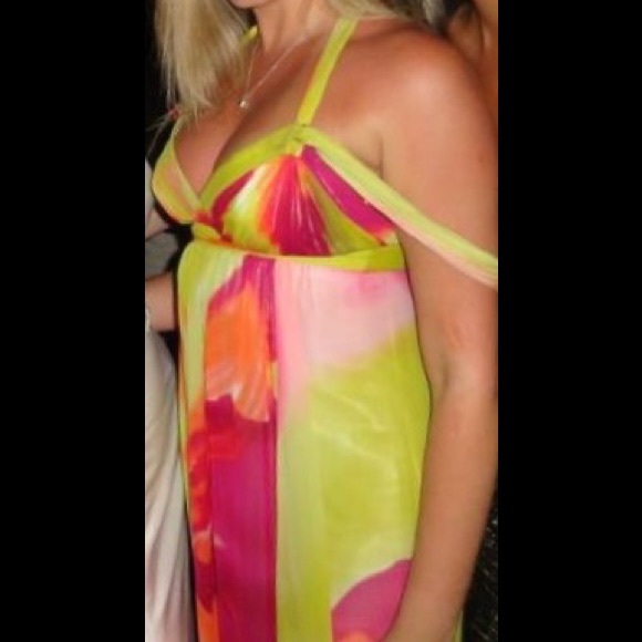 BCBG MaxAzria maxi dress, size 06, multicolor