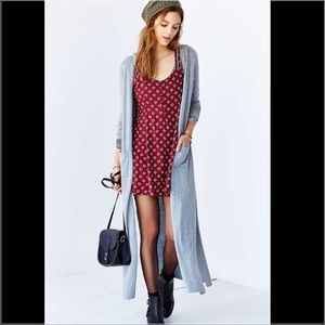 Ecote Anastasia Grey Hooded Maxi Cardigan