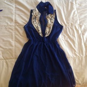blue party dress