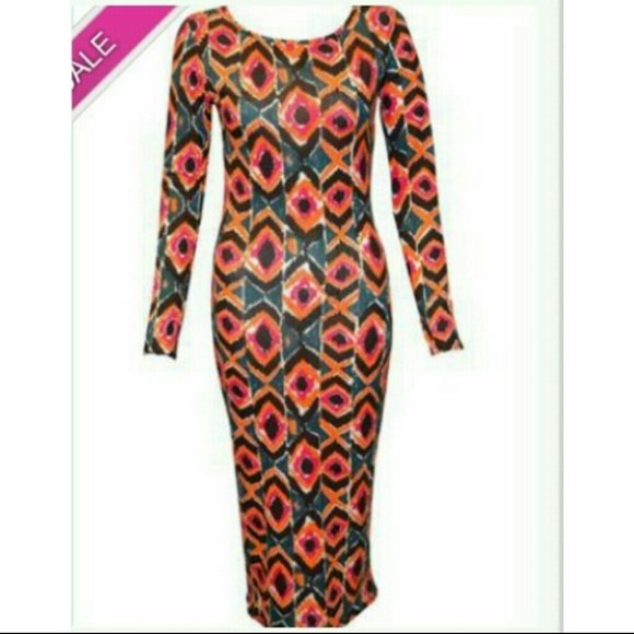 Printed Midi Dress