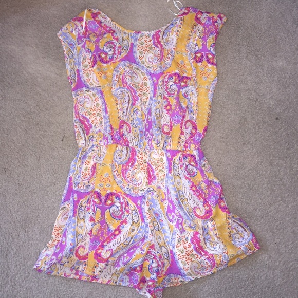 Other - Brand New- cute colorful, paisley short romper