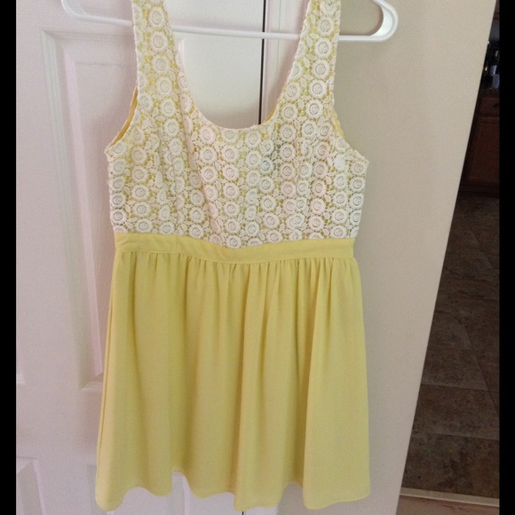 Lace & Silk yellow dress