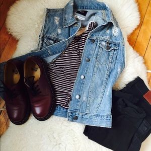 NWOT Urban Outfitters American flag denim vest