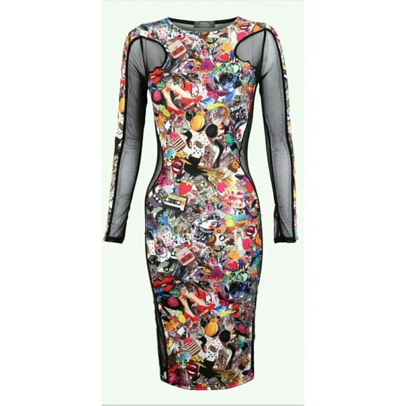 Retro Mesh Mini Dress