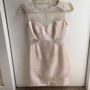 Silk lace cut out dress - bridal/bachelorette