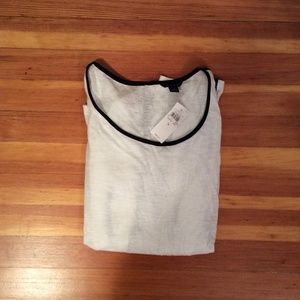 White long sleeve with black trim