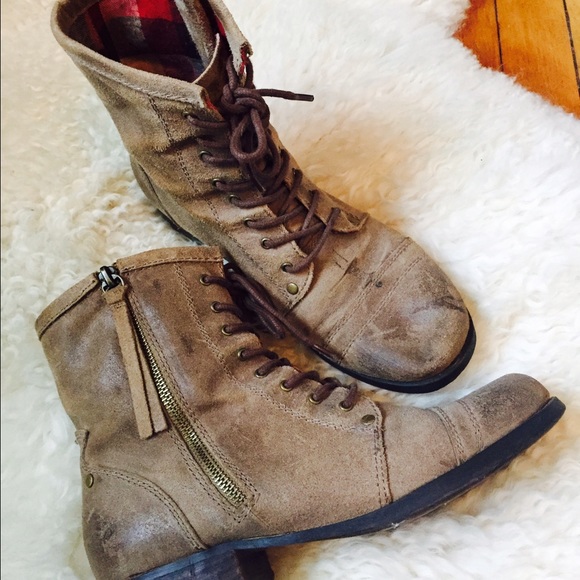 Aldo nubuck lace-up boots