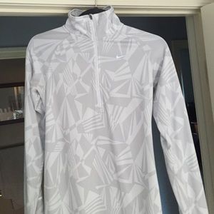 Grey and White Patterned Nike 1/4 Zip
