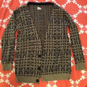 Oversized geometric knit cardigan by Urban Renewal