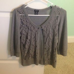 Gray cardigan
