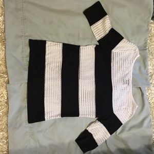 Navy and white striped ANN TAYLOR top