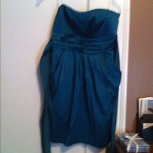 Bubble hem strapless dress