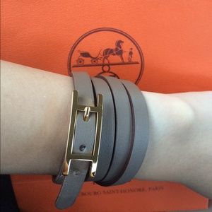 Hermes Triple hapi tour bracelet etoupe