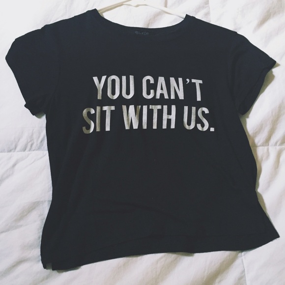 Brandy Melville "You can't sit with us" Crop Top - Picture 2 of 2