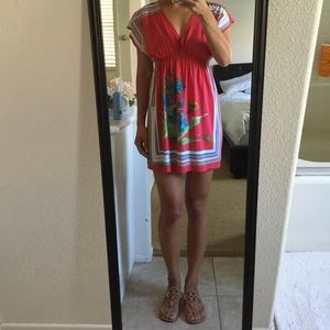 Forever 21 red floral print dress