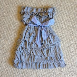 Abercrombie and Fitch gray ruffle dress