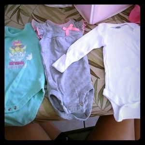 newborn onsies all 3!