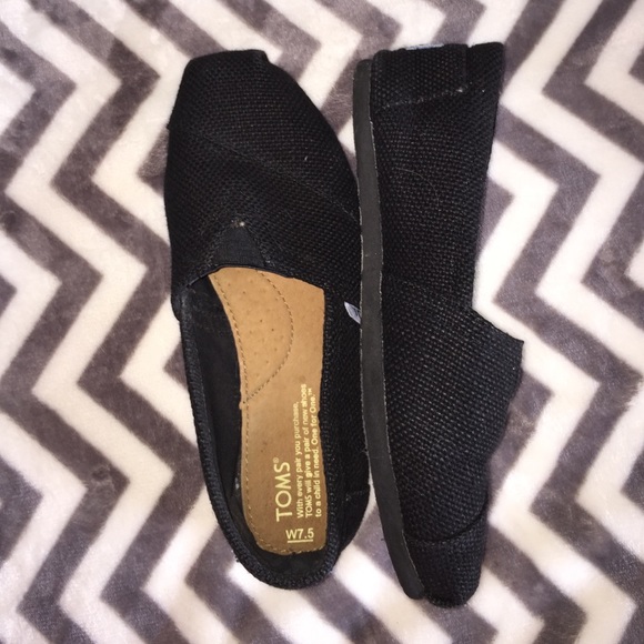 All black crochet TOMS