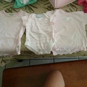 3 pink onesie set