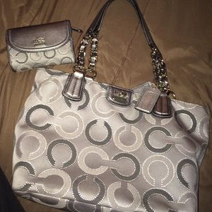 Coach purse with matching wallet