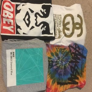 Stussy, obey, diamond t-shirts