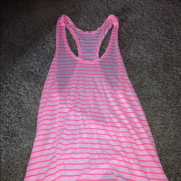 Pink striped tank top from Aeropostale