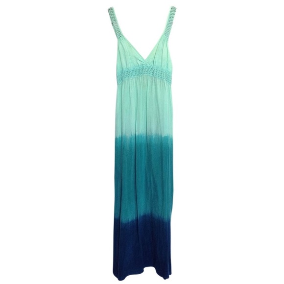 C&C California Dresses & Skirts - C&C California teal and blue tie die maxi dress