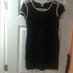 Banana Republic Little Black Dress w/ White Piping