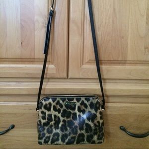 Kate Spade cross a body mini leopard