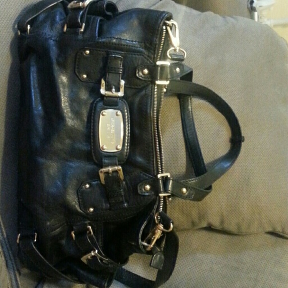 Michael kors black leather purse