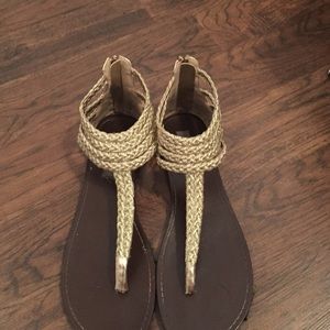 Gold Braided Steve Madden Sandals
