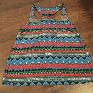 Printed , button down , racerback