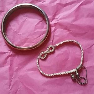 Gold bracelet & bangle duo