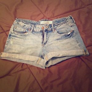 Jean shorts.