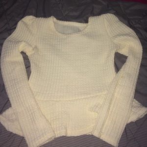 Forever 21 peplum cream colored top.
