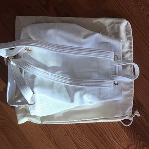 Deux Lux Bags - Deux Lux White Perforated Faux Leather Backpack Deux Lux Bags - Deux Lux White Perforated Faux Leather Backpack