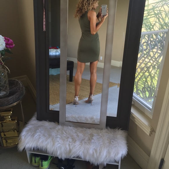 Olive Scuba Dress NWOT - Picture 3 of 4