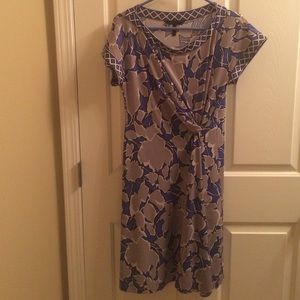 Blue and gray BCBG knot dress