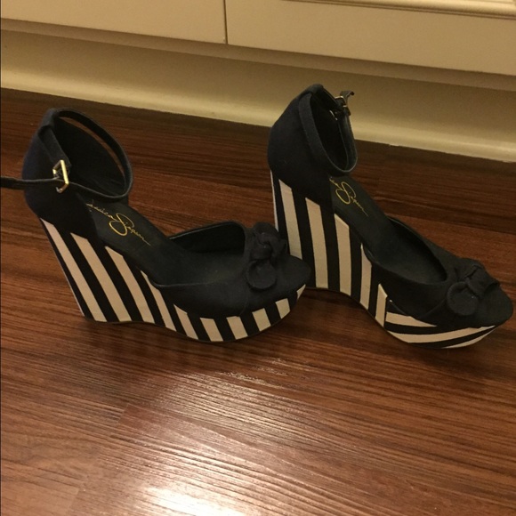 Jessica Simpson stripe wedge