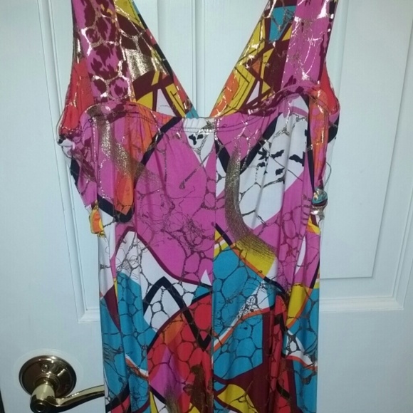Mod Look Retro Multi Colored Dress - Picture 4 of 4