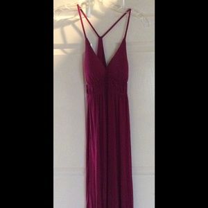 Long burgundy dress