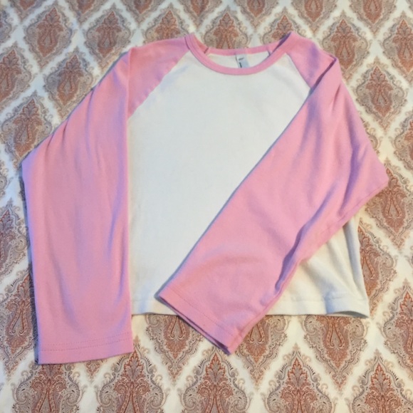 AA baby rib cropped baseball tee