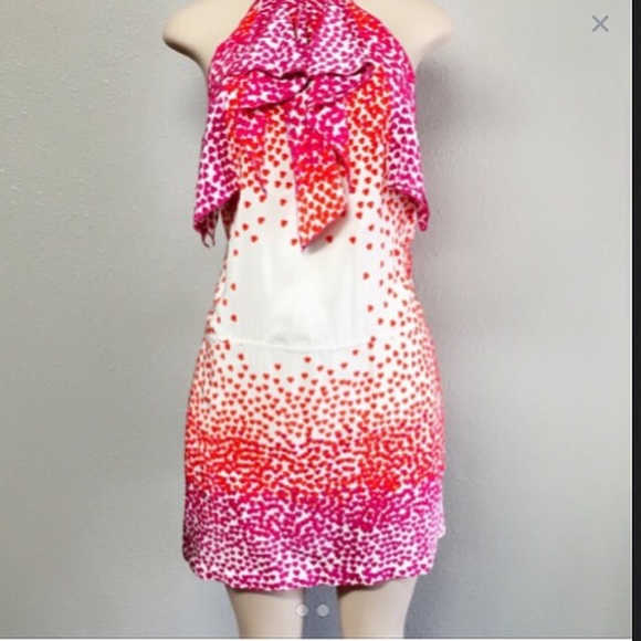 BCBG Heart print Halter Dress