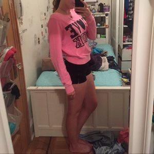 pink sweatshirt