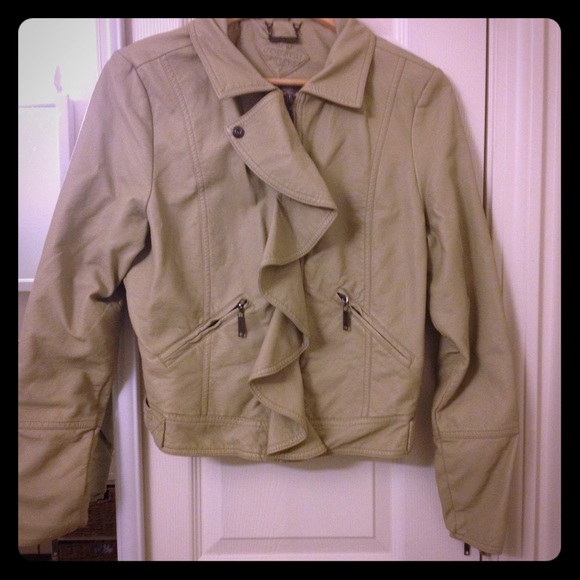 Light tan leather jacket