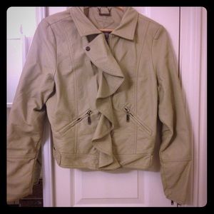 Light tan leather jacket